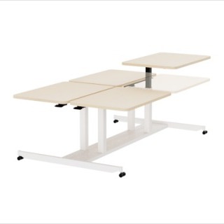 Multi-User Pneumatic Height Adjustable Table